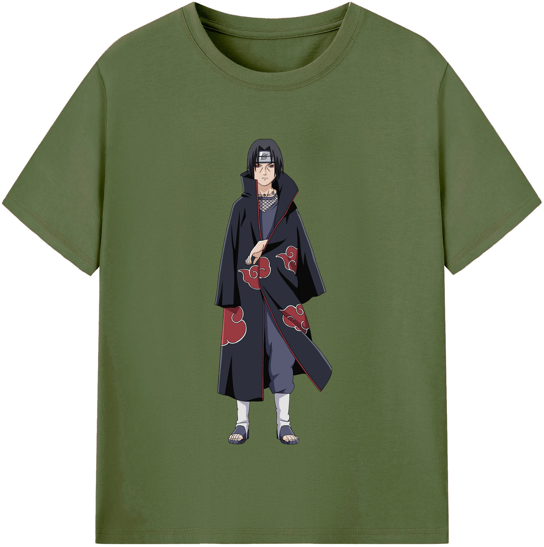 （画像用） NARUTO -ナルト- うちは イタチ Uchiha Itachi 綿100％半袖Tシャツ（フロントプリント）